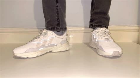 ozweego cloud white on feet